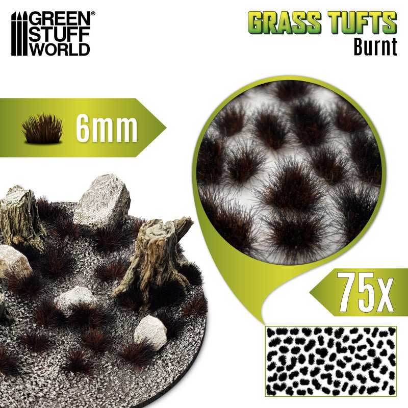 Green Stuff World - Static Grass Tufts Burnt Brown (6mm)