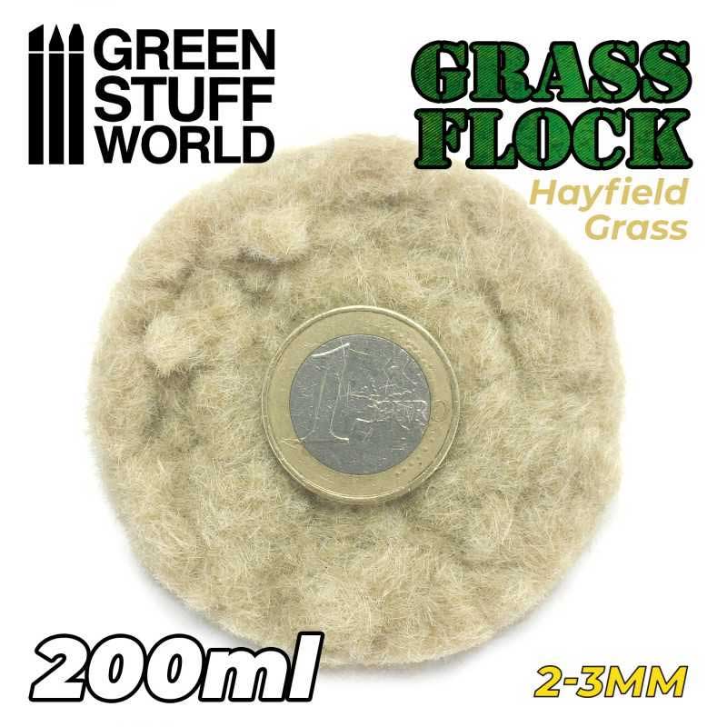 Green Stuff World - Static Grass Flock Hayfield Grass (2-3mm) (200ml)