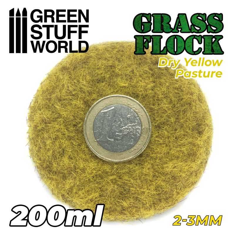 Green Stuff World - Static Grass Flock Dry Yellow Pasture (2-3mm) (200ml)