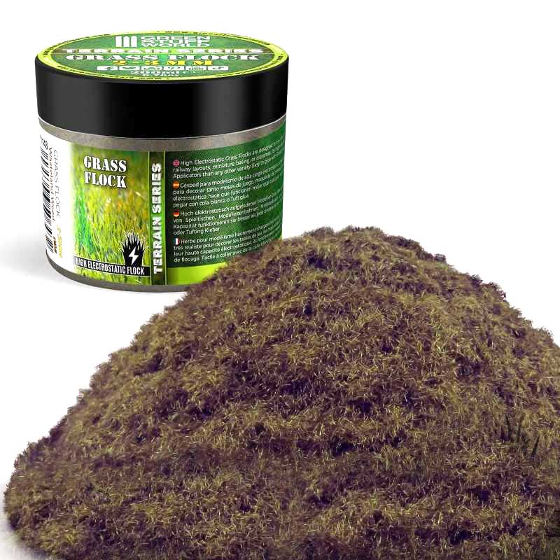 Green Stuff World - Static Grass Flock Wasteland Weed (2-3mm) (200ml)