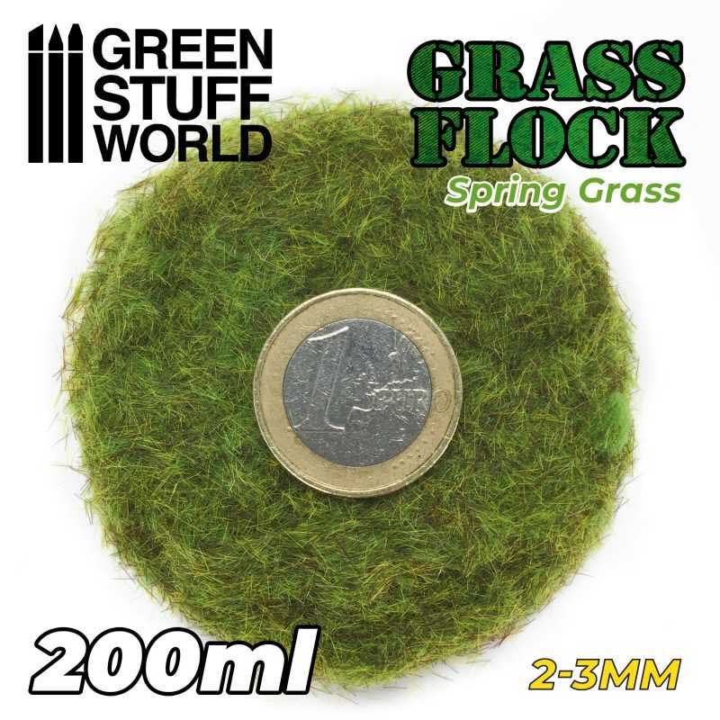 Green Stuff World - Static Grass Flock Spring Grass (2-3mm) (200ml)