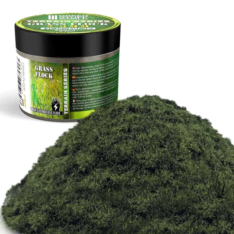 Green Stuff World - Static Grass Flock Dark Green Marsh (2-3mm) (200ml)