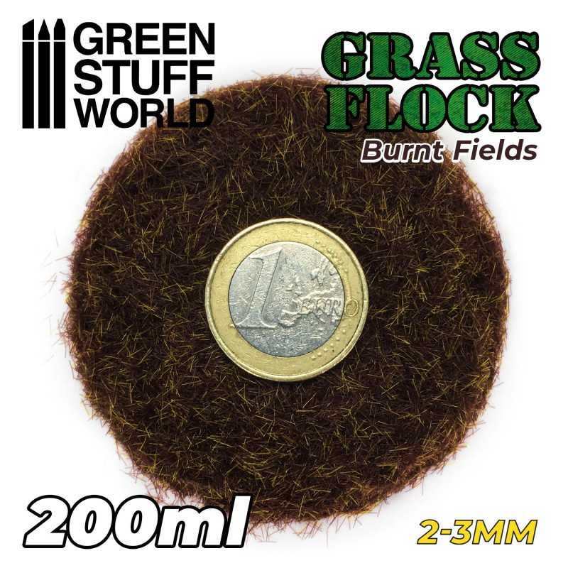 Green Stuff World - Static Grass Flock Burnt Fields (2-3mm) (200ml)