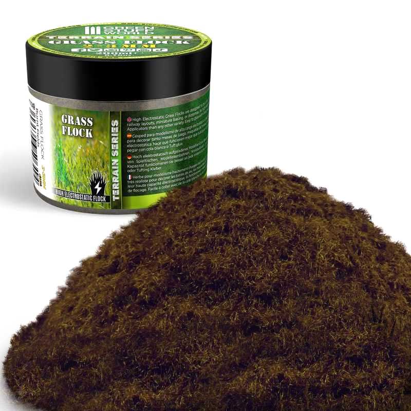 Green Stuff World - Static Grass Flock Burnt Fields (2-3mm) (200ml)