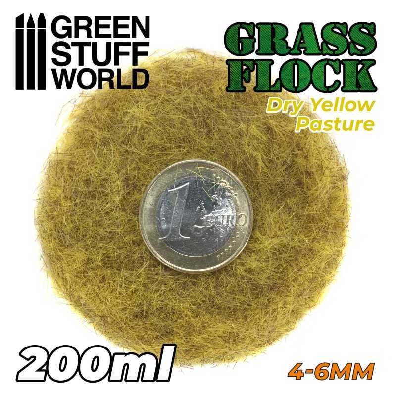 Green Stuff World - Static Grass Flock Dry Yellow Pasture (4-6mm) (200ml)