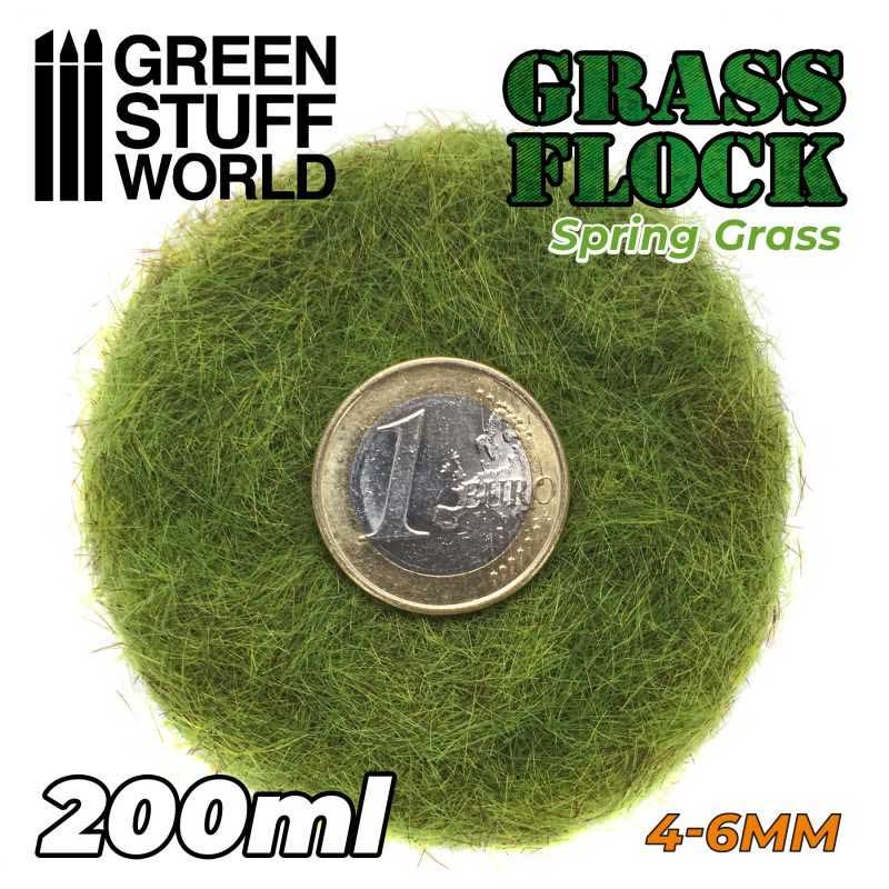 Green Stuff World - Static Grass Flock Spring Grass (4-6mm) (200ml)