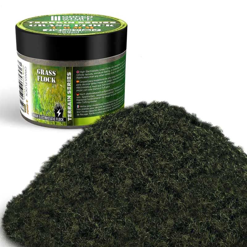 Green Stuff World - Static Grass Flock Dark Green Marsh (4-6mm) (200ml)