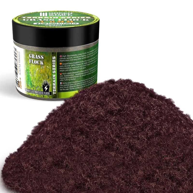 Green Stuff World - Static Grass Flock Scorched Brown (4-6mm) (200ml)