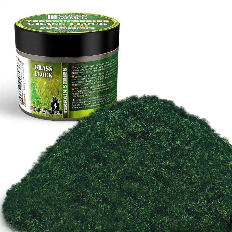 Green Stuff World - Static Grass Flock Deep Green Meadow (4-6mm) (200ml)