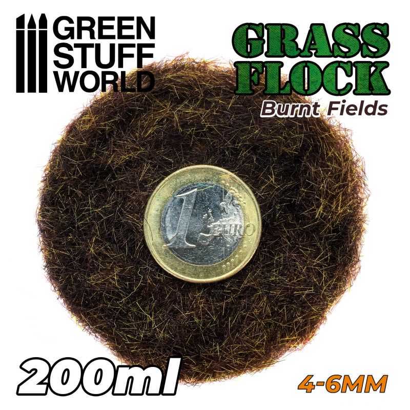 Green Stuff World - Static Grass Flock Burnt Fields (4-6mm) (200ml)