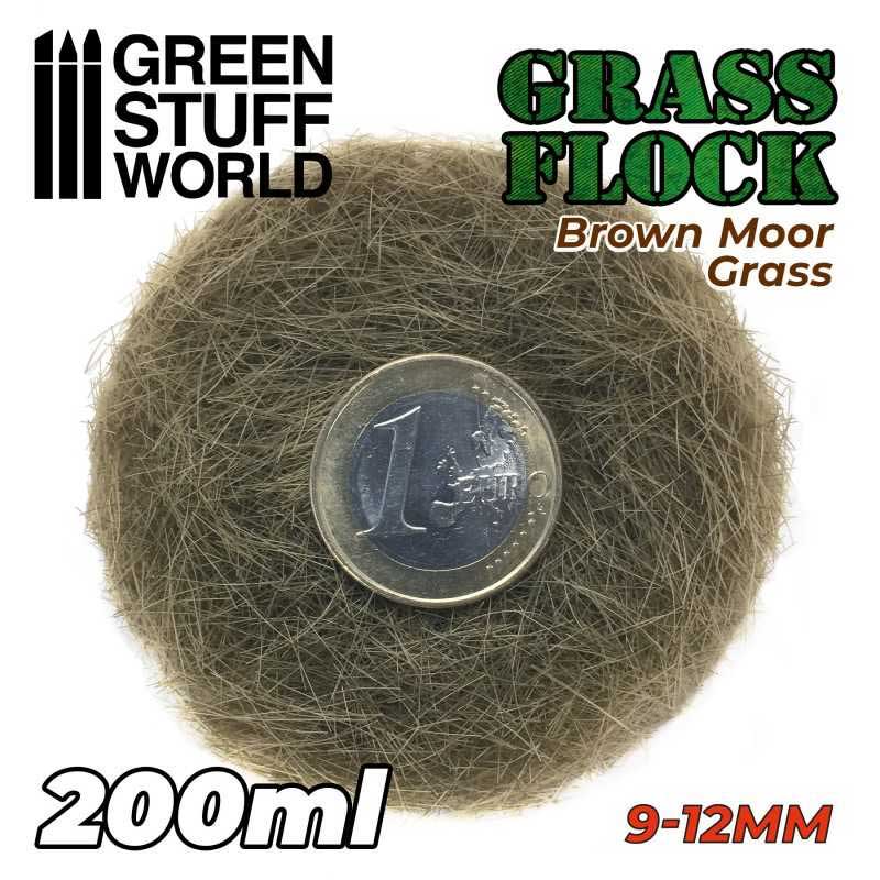 Green Stuff World - Static Grass Flock Brown Moor Grass (9-12mm) (200ml)