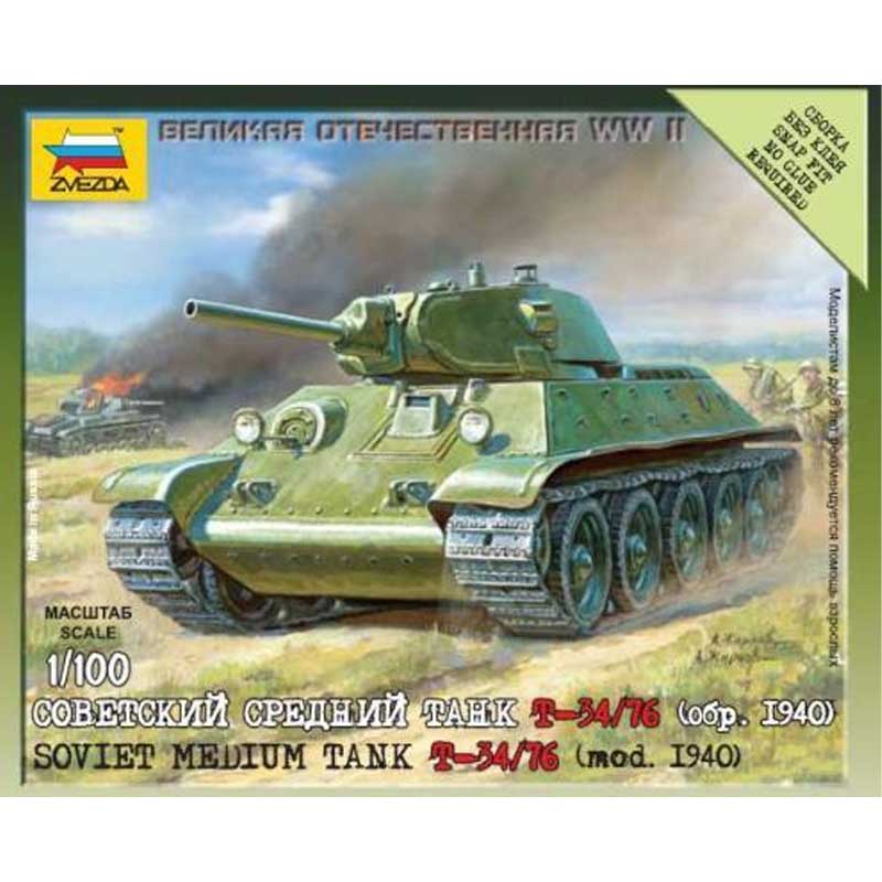 Zvezda Soviet Tank T-34/76 (1/100) 6101