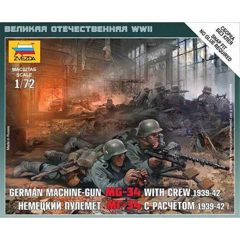 Zvezda German Machine Gun Crew E.Fron (1/72) 6106