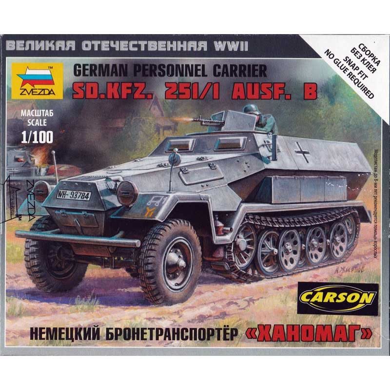 Zvezda Sd.Kfz.251/1 Ausf B (1/100) 6127