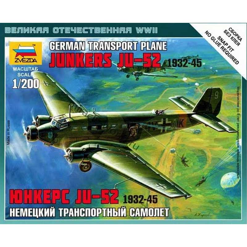Zvezda Junkers Ju-52 Transport Plane (1/200) 6139