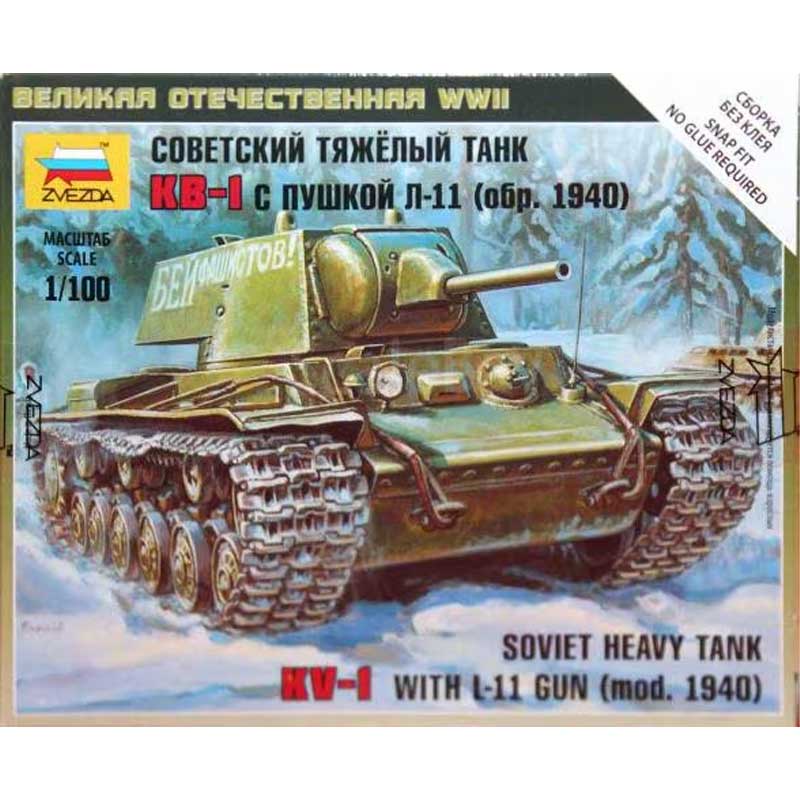 Zvezda Soviet Heavy Tank Kv-1 (1/100) 6141