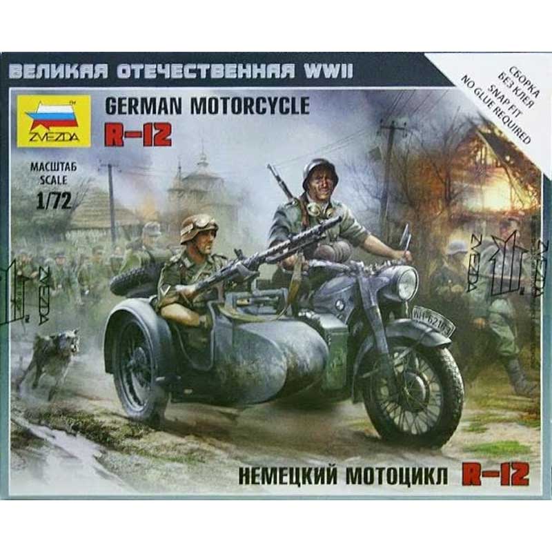 Zvezda German Motorcycle R-12 (1/72) 6142