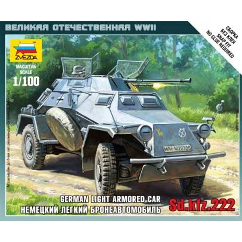 Zvezda Sd.Kfz.222 Armored Car (1/100) 6157