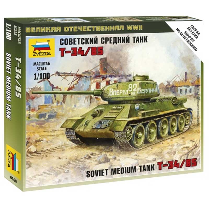 Zvezda Soviet Tank T-34-85 (1/100) 6160
