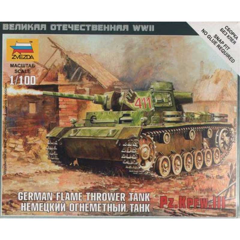 Zvezda Panzer Iii Flamethrower Tank (1/100) 6162