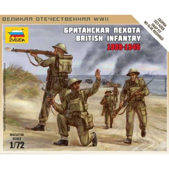 Zvezda British Infantry 1939-1942 (1/72) 6166 Zvezda British Infantry 1939-1942 (1/72) 6166