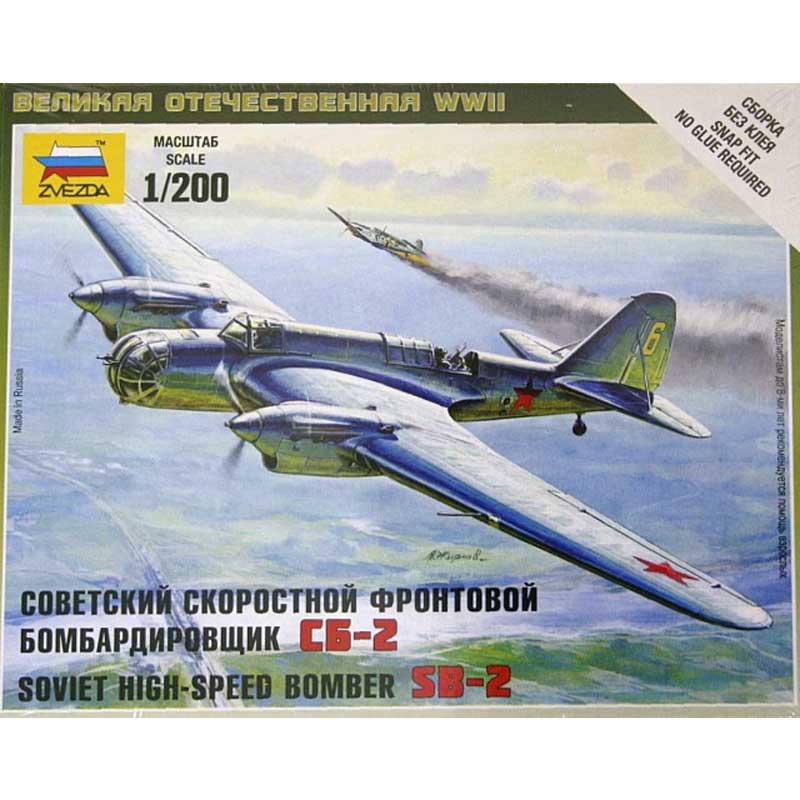 Zvezda Soviet Bomber Sb-2 (1/200) 6185