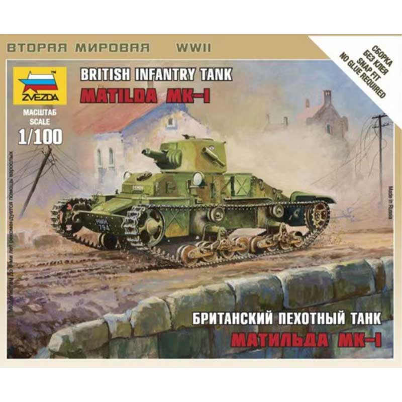 Zvezda British Light Tank Matilda Mki (1/100) 6191