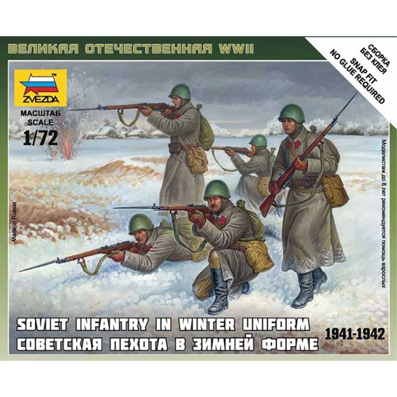 Zvezda Soviet Infantry(Winter Uniform (1/72) 6197