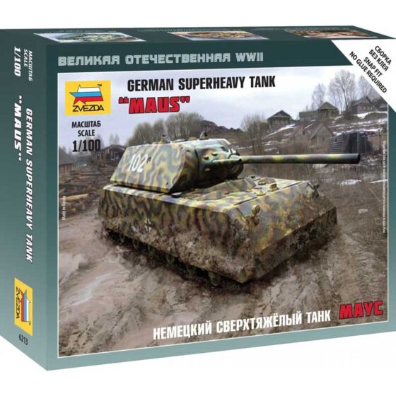 Zvezda German Maus Super Heavy Tank (1/100) 6213 Zvezda German Maus Super Heavy Tank (1/100) 6213