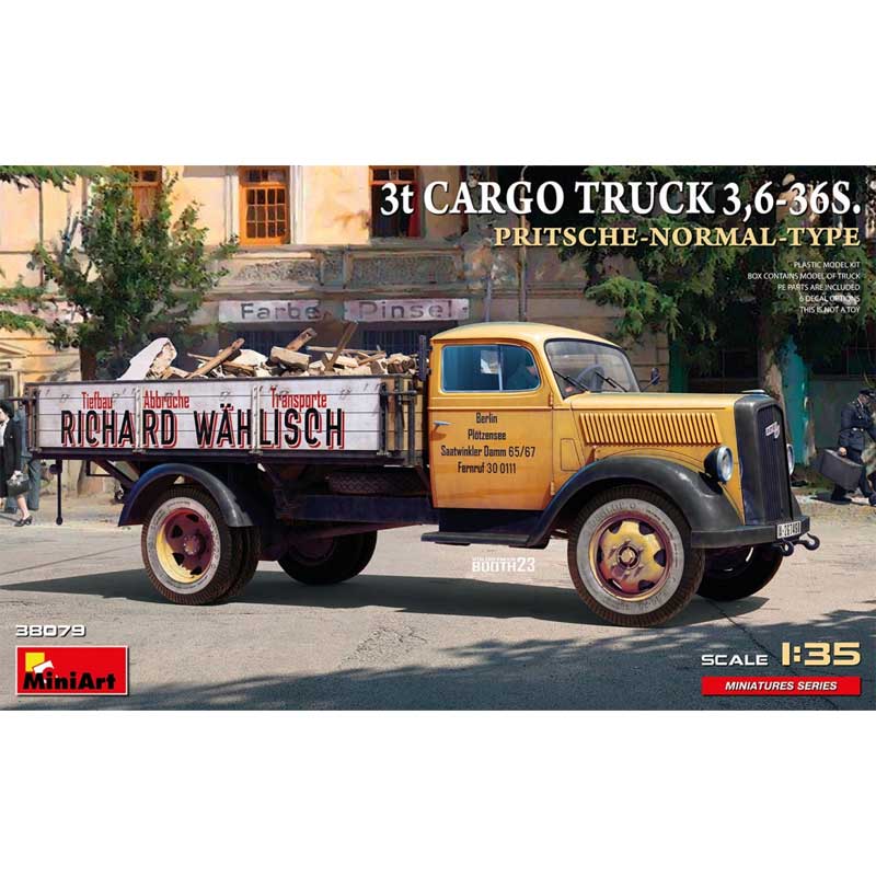 Miniart 3t Cargo Truck. 3.6-36S Pritsche Normal Type 38079 (1/35) 38079