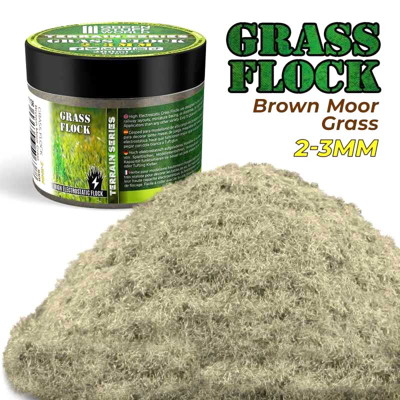 Green Stuff World - Static Grass Flock Brown Moor Grass (2-3mm) (200ml)