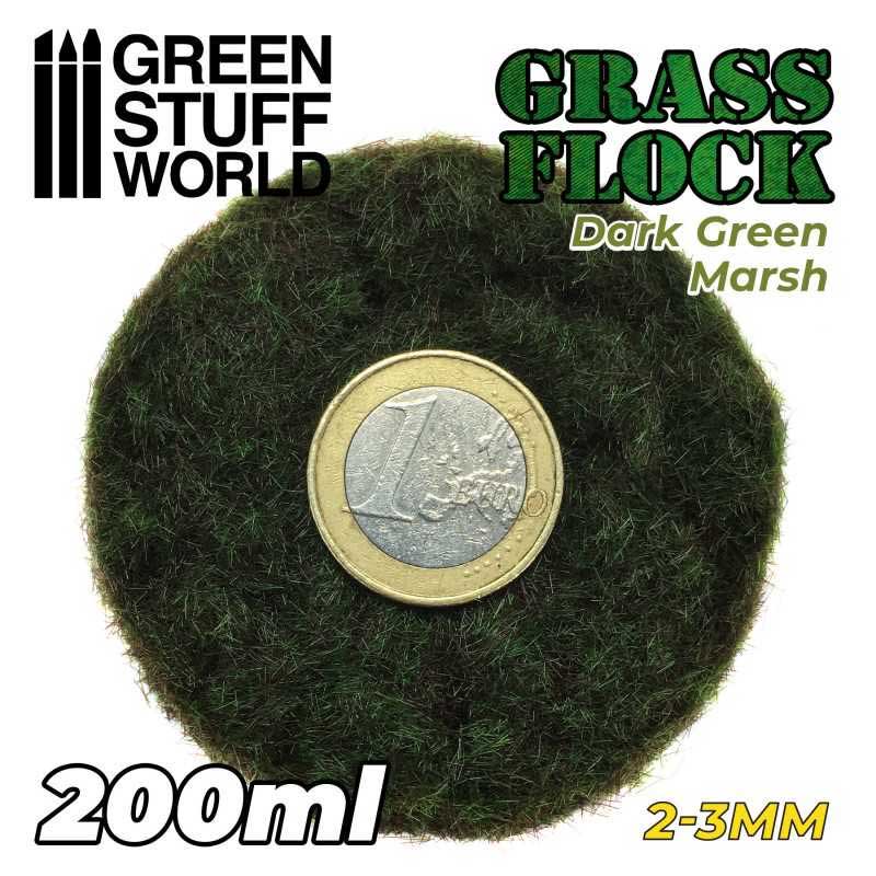 Green Stuff World - Static Grass Flock Deep Green Meadow (2-3mm) (200ml)