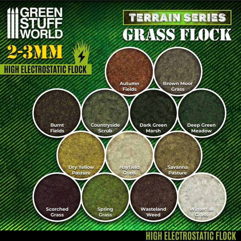 Green Stuff World - Static Grass Flock Brown Moor Grass (2-3mm) (200ml)