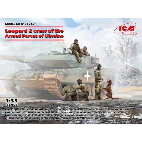 1/35 Leopard Tank Crew Armed Forces (Ukraine) ICM 35757 1/35 Leopard Tank Crew Armed Forces (Ukraine) ICM 35757