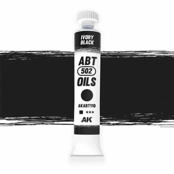 Abteilung 502 Oil Paint Ivory Black (20ml) AKABT110 Abteilung 502 Oil Paint Ivory Black (20ml) AKABT110