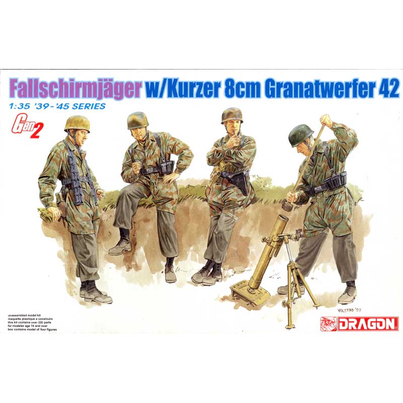 Dragon Fallschirmjager w/Kurzer 8cm Granatwerfer 42 (Gen2) (1/35) 6373