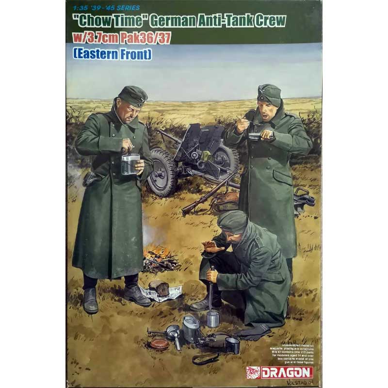 Dragon Chow Time German Anti-Tank Crew w/3.7cm PaK 35/36 "Eatern Front" (1/35) 6697