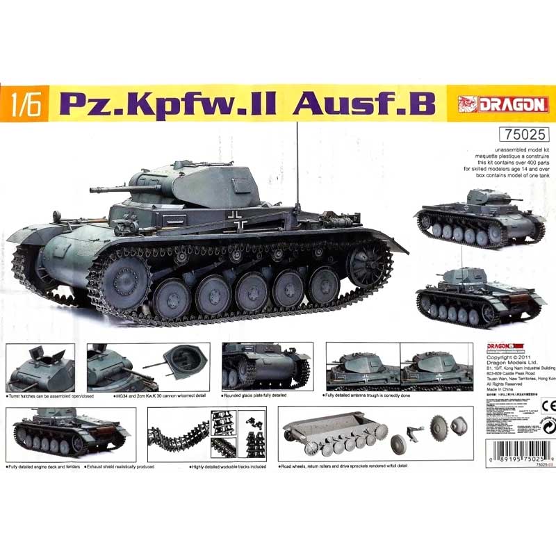 1/6 Pz.Kpfw.II Ausf.B Dragon 75025