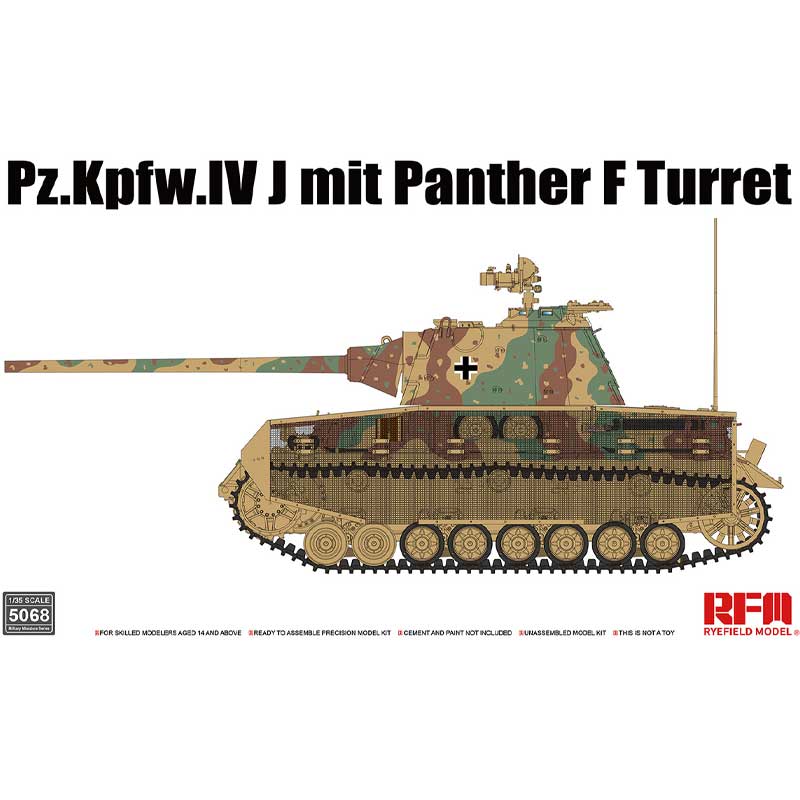 1/35 Pz.Kpfw.Iv J Mit Panther F Turret Rye Field Models RM5068 *Damaged Box*