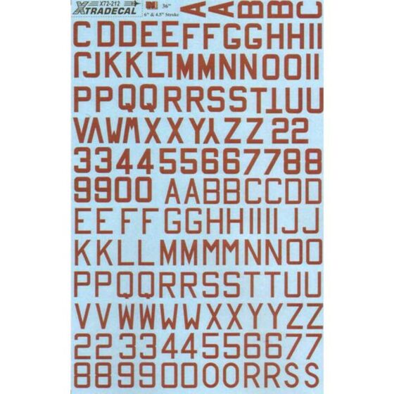 1/72 RAF WWII Dull Red Bomber Code Letters X72212 Xtradecal 1/72 RAF WWII Dull Red Bomber Code Letters X72212 Xtradecal