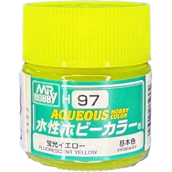 Mr Hobby Aqueous - Flourescent Yellow Semi-Gloss (10ml) H-097 Mr Hobby Aqueous - Flourescent Yellow Semi-Gloss (10ml) H-097