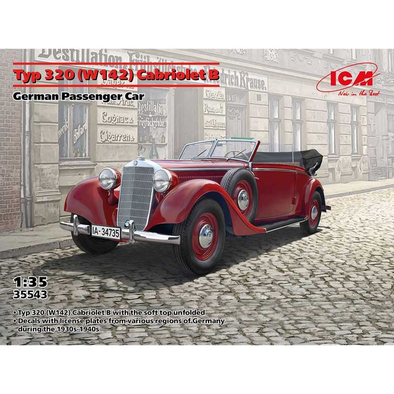 1/35 Typ 320 (W142) Cabriolet B, German Passenger ICM 35543