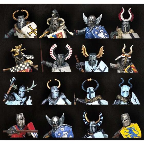 Victrix Medieval & Fantasy Heads, Cloaks & Shields (28mm) VXE002 Victrix Medieval & Fantasy Heads, Cloaks & Shields (28mm) VXE002