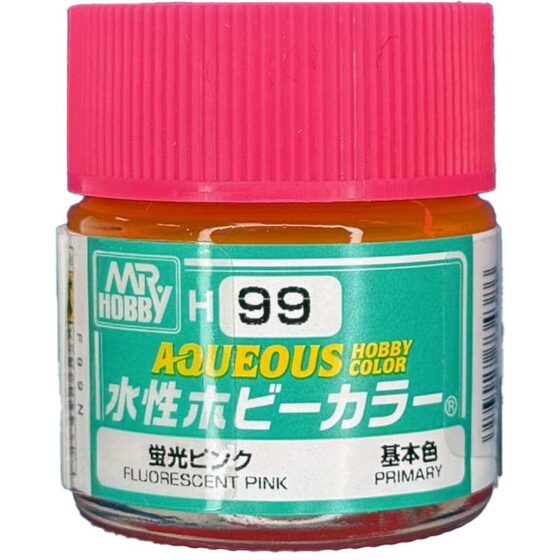 Mr Hobby Aqueous - Fluorescent Pink Semi-Gloss (10ml) H-099