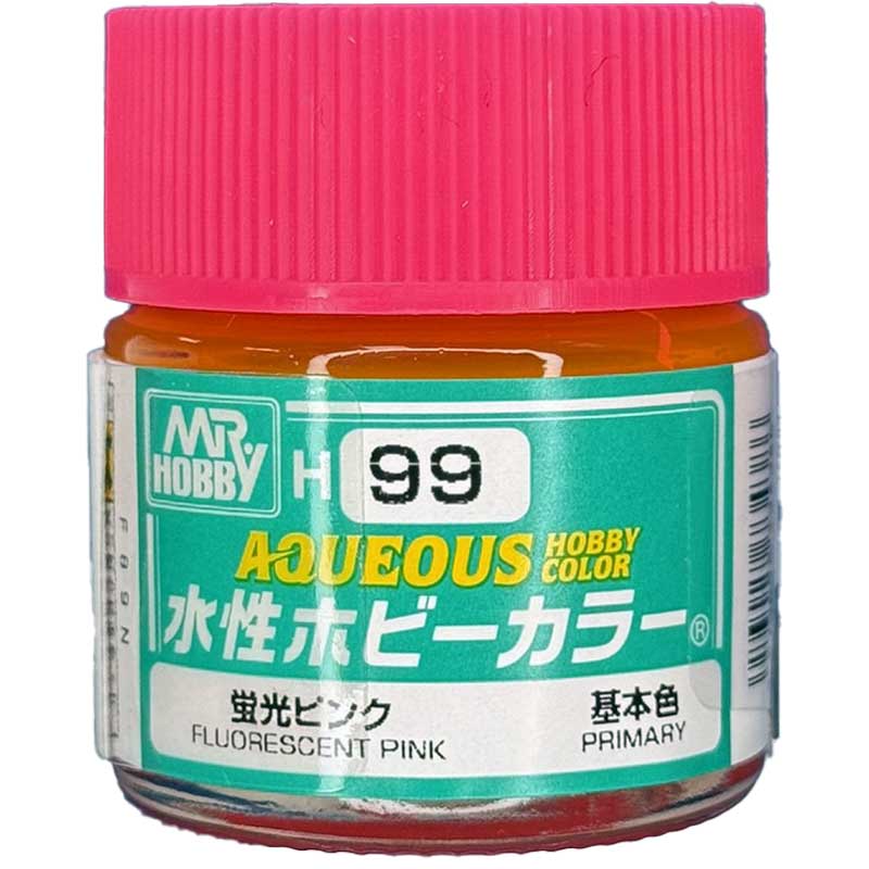 Mr Hobby Aqueous - Fluorescent Pink Semi-Gloss (10ml) H-099