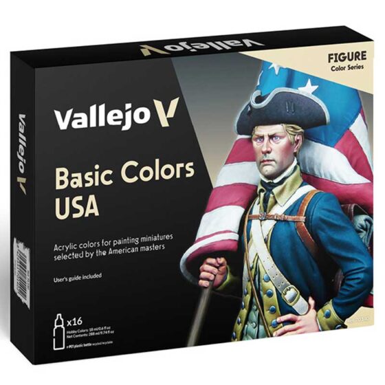 Vallejo Basic Colors USA Set Model Color 70.140 Vallejo Basic Colors USA Set Model Color 70.140