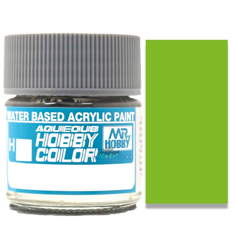 Mr Hobby Aqueous - Fluoresent Green Semi-Gloss (10ml) H-100