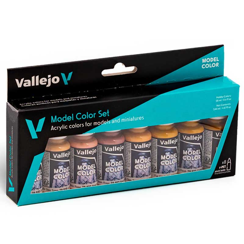 Vallejo 8x Face & Skin Tones Paint Set 70.124