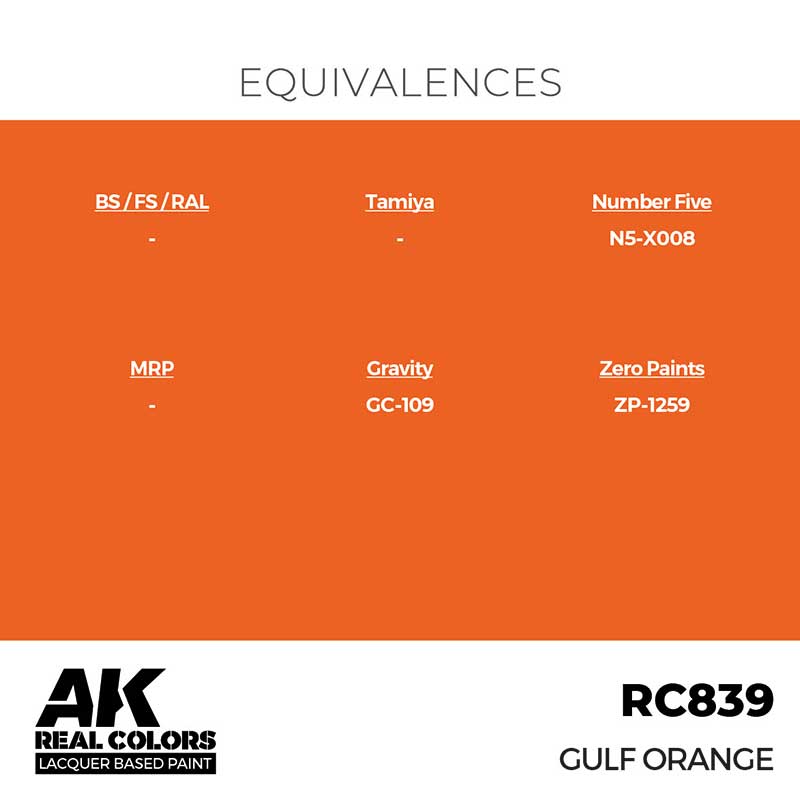 AK Interactive Real Color - GULF Orange (17ml) RC839