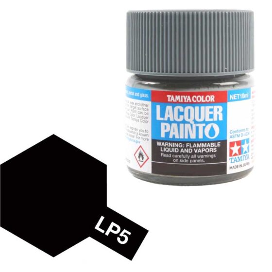 Tamiya Lacquer - LP-5 Semi Gloss Black (10ml) 82105 Tamiya Lacquer - LP-5 Semi Gloss Black (10ml) 82105